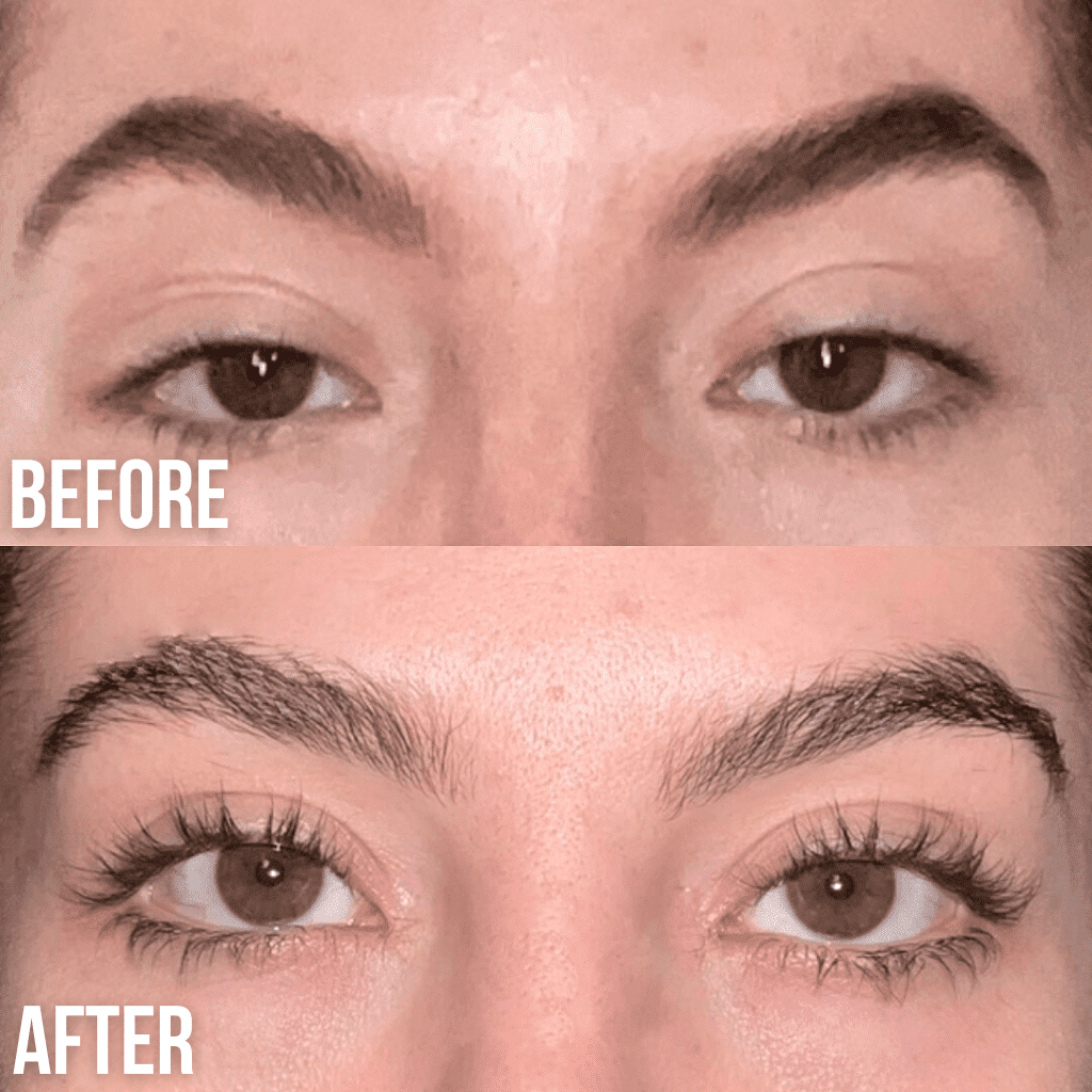 lash lift and tint before and after