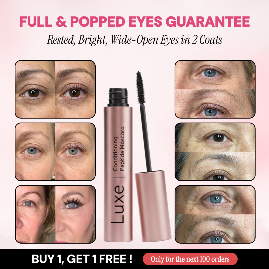 Máscara de pestañas acondicionante con péptidos, resistente al agua y de lujo